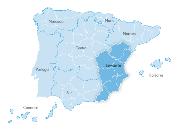 Mapa de zona Zanotti appliance Levante