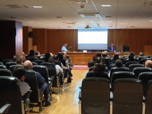 Plano general del Salón de Actos del COGITI Madrid durante la conferencia de FríoIndustrial organizada por Zanotti Appliance