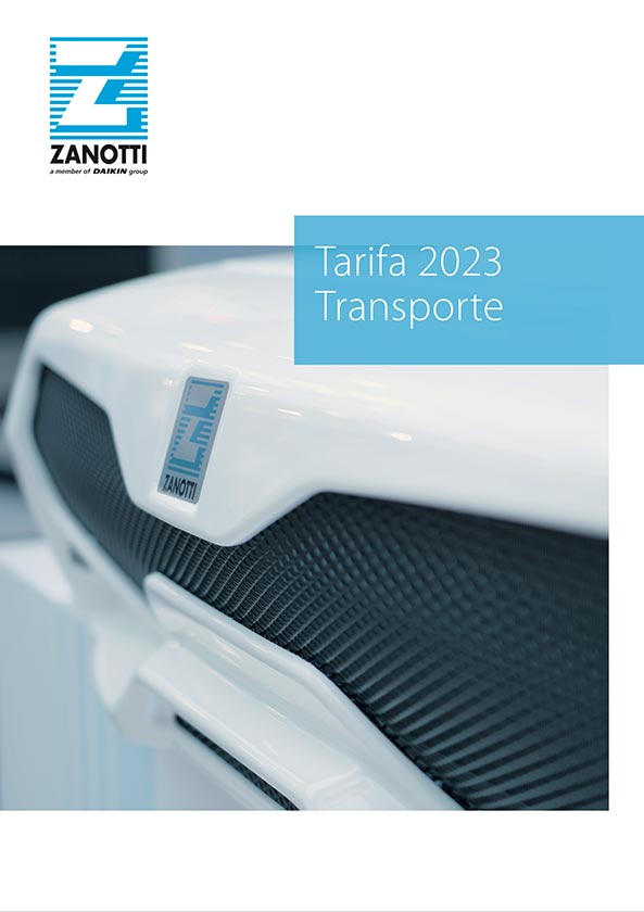 Portada Tarifa de Transporte 2023 Zanotti Appliance